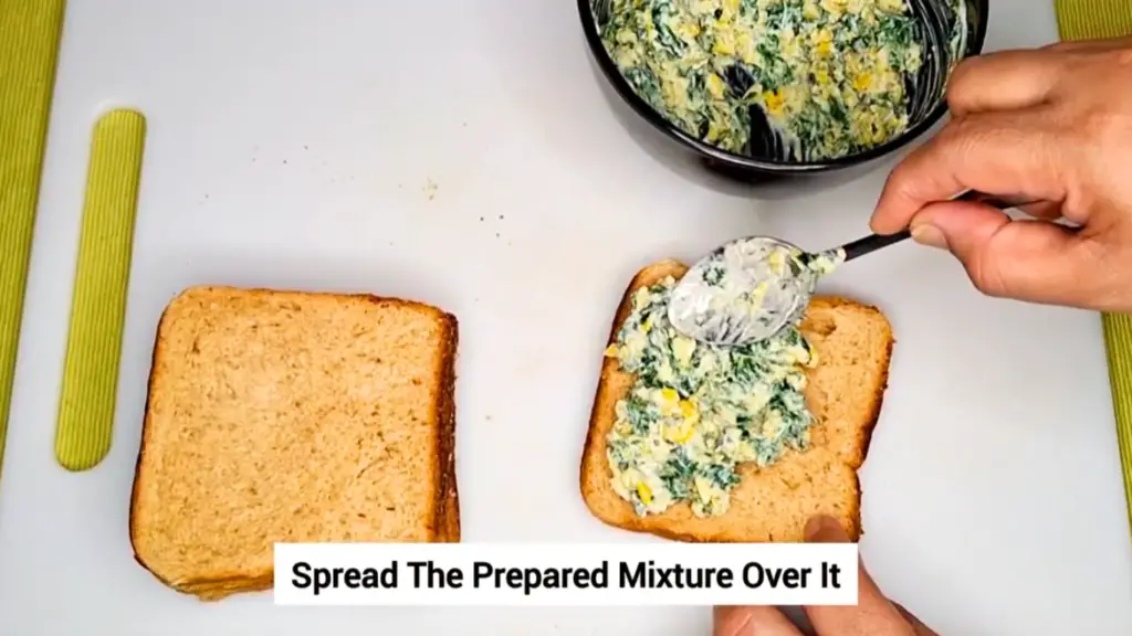 spinach corn sandwich