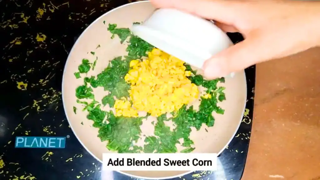 spinach corn sandwich