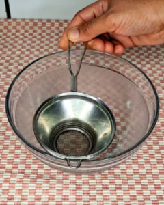how to balance sieve on bowl
